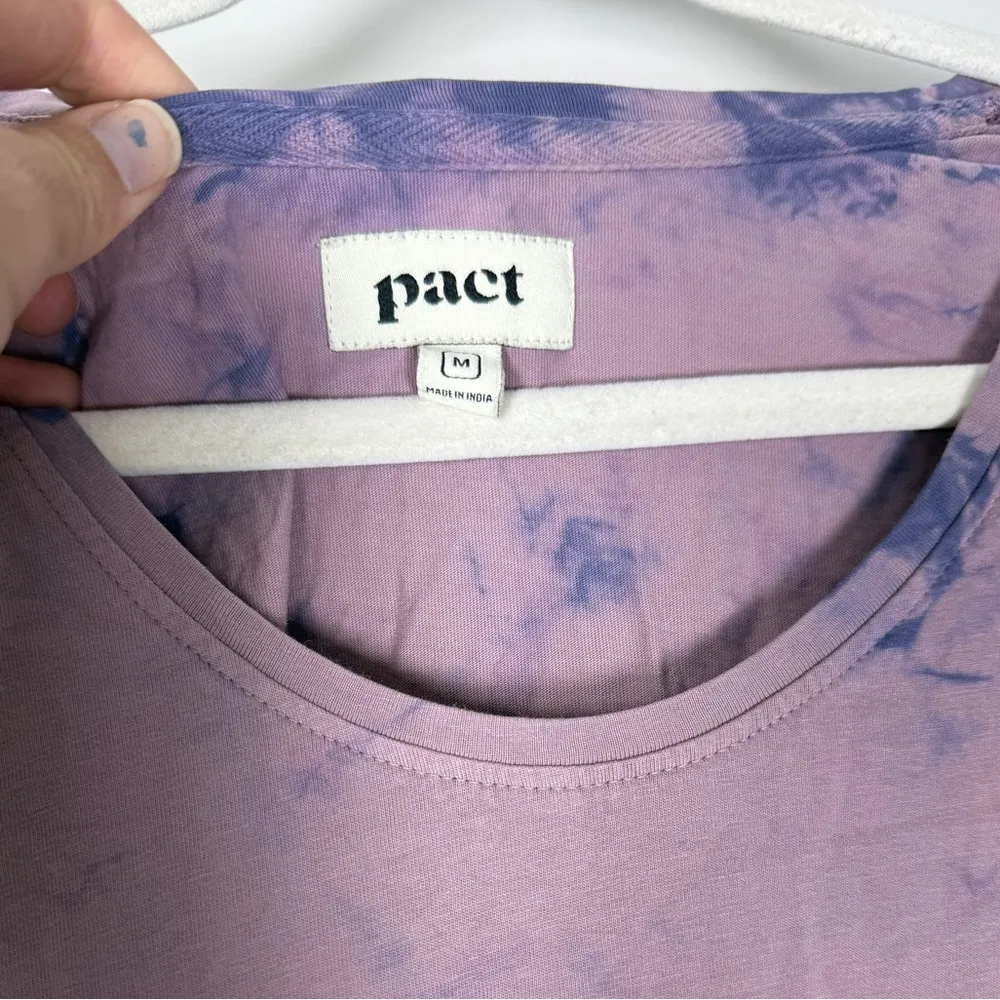 Pact Far Out Tie Dye Scoop Neck T-Shirt Dress Sz M Organic Cotton - Image 7