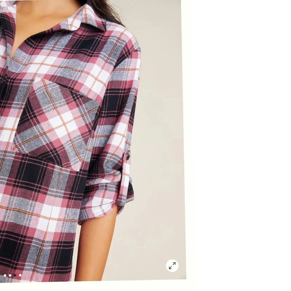 Anthropologie Cloth & Stone Plaid Maxi Shirtdress Size XS - Image 5