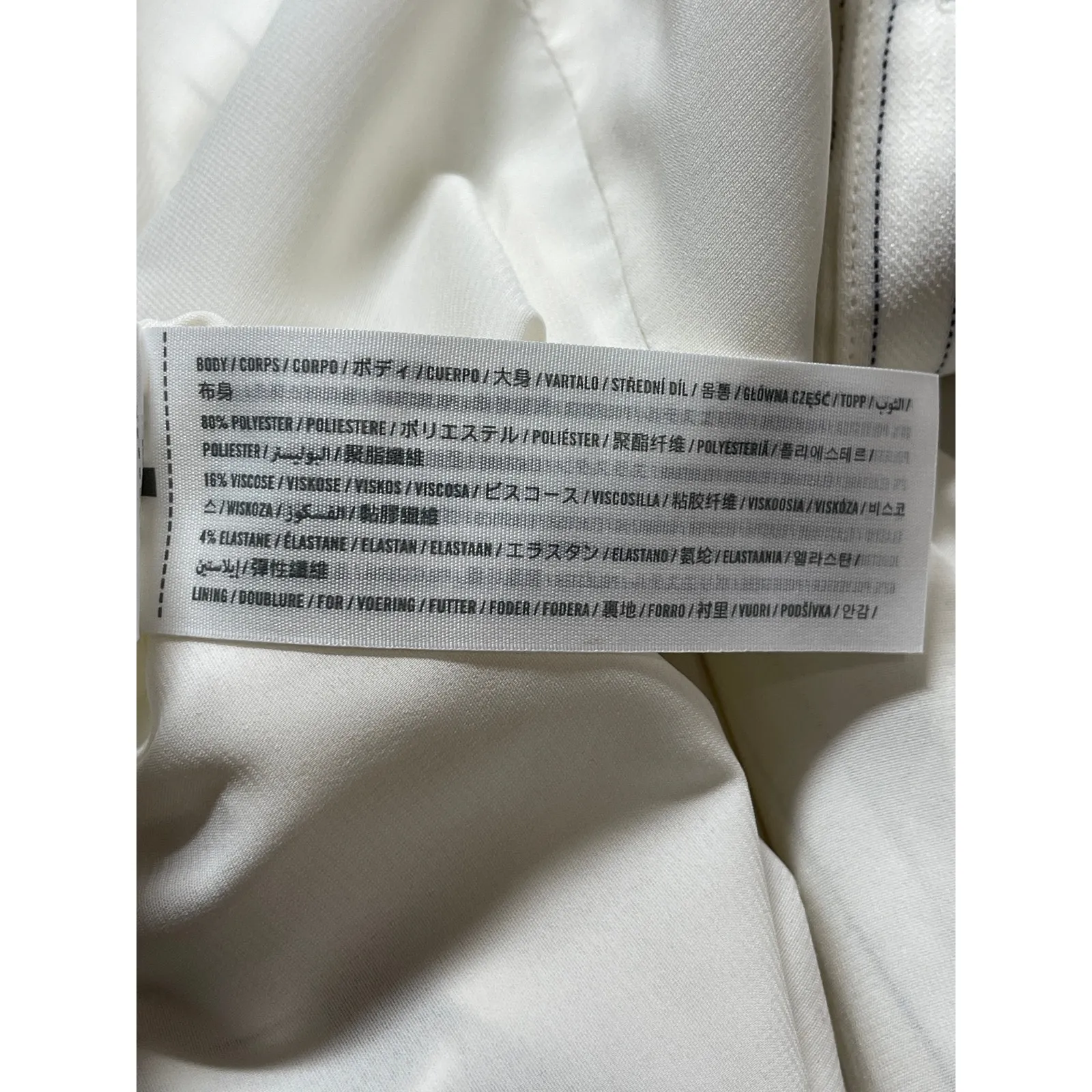 Abercrombie & Fitch White Striped Button Up Sleeveless Tube Bandeau Tank Top S - Image 4