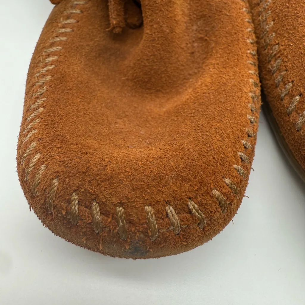 Minnetonka Brown Suede Fringe Boots - Image 5