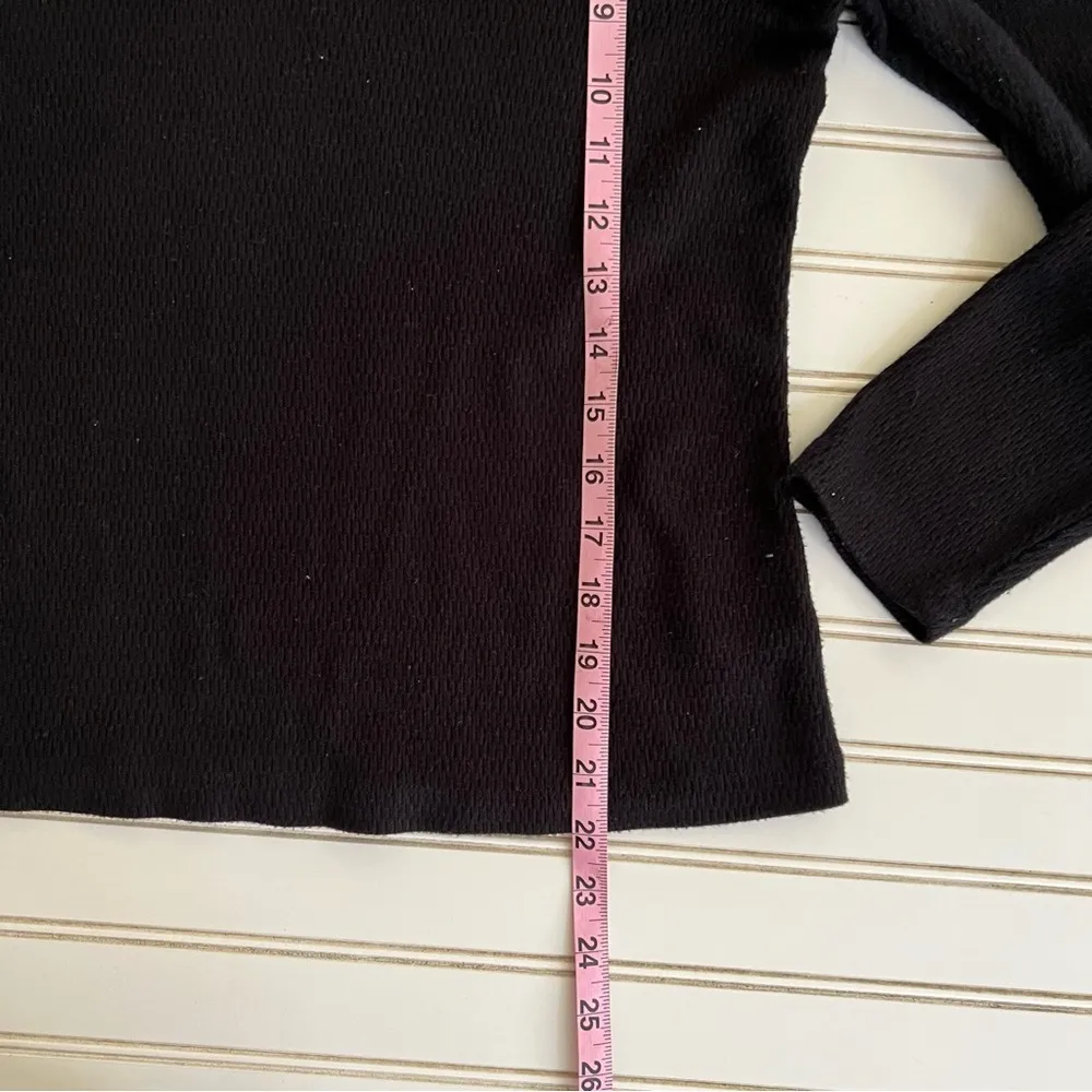 A.n.a Black long puff sleeve top Size Large - Image 9