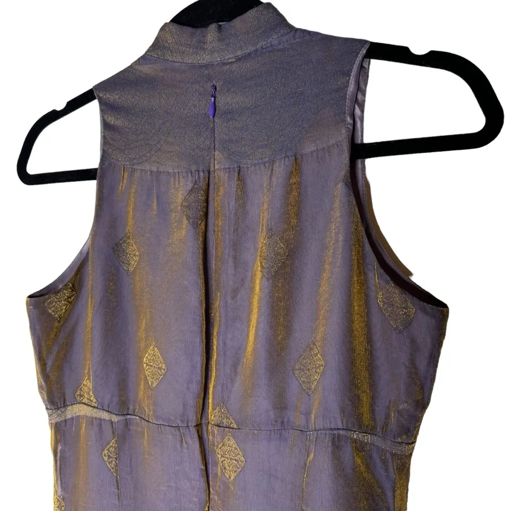 Sue Wong Vintage Tiered Iridescent Long Dress Sleeveless Small - Image 6