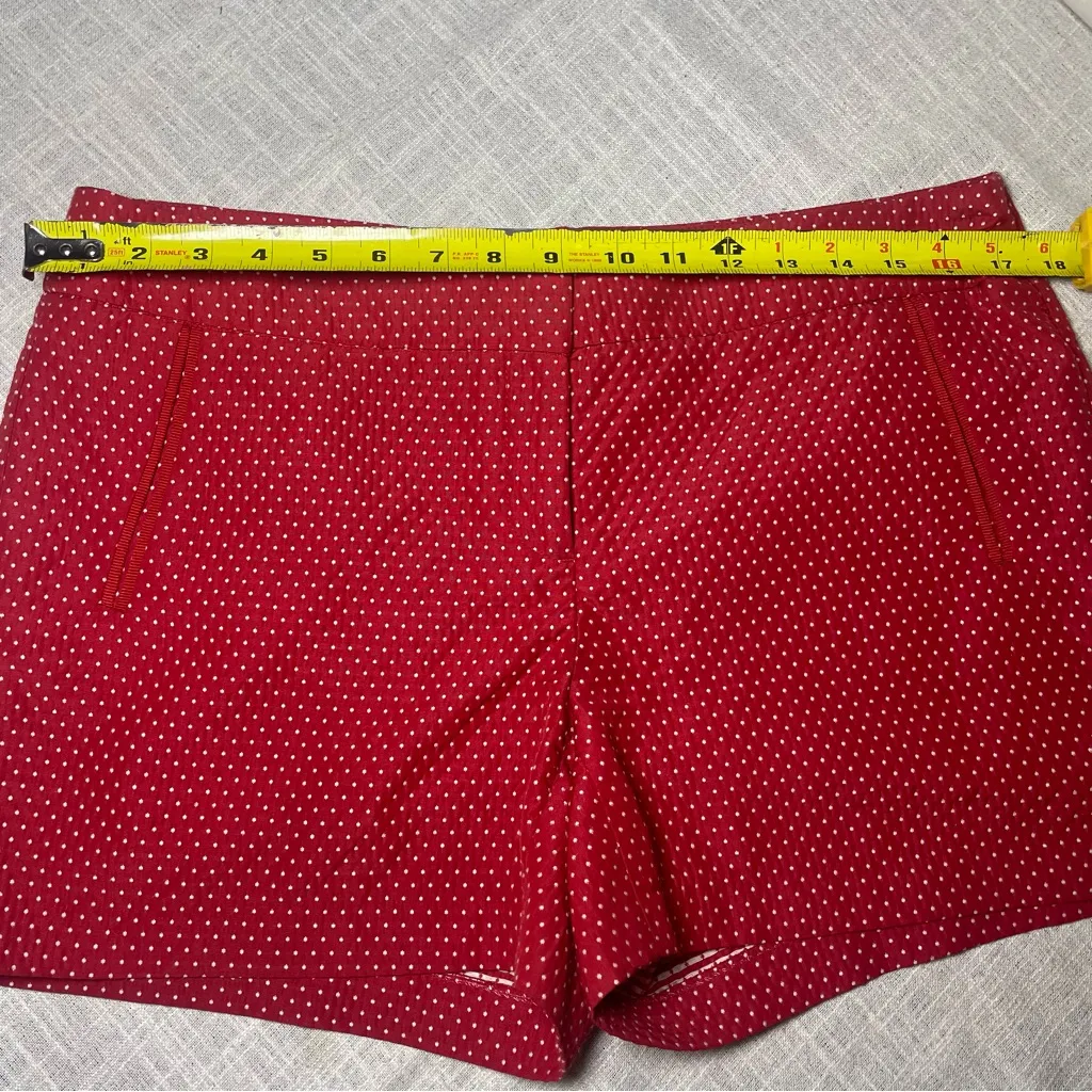 Cynthia Rowley‎ Red Polka Dot Shorts Size 10 Patriotic 4th of July Summer Cotton - Image 6