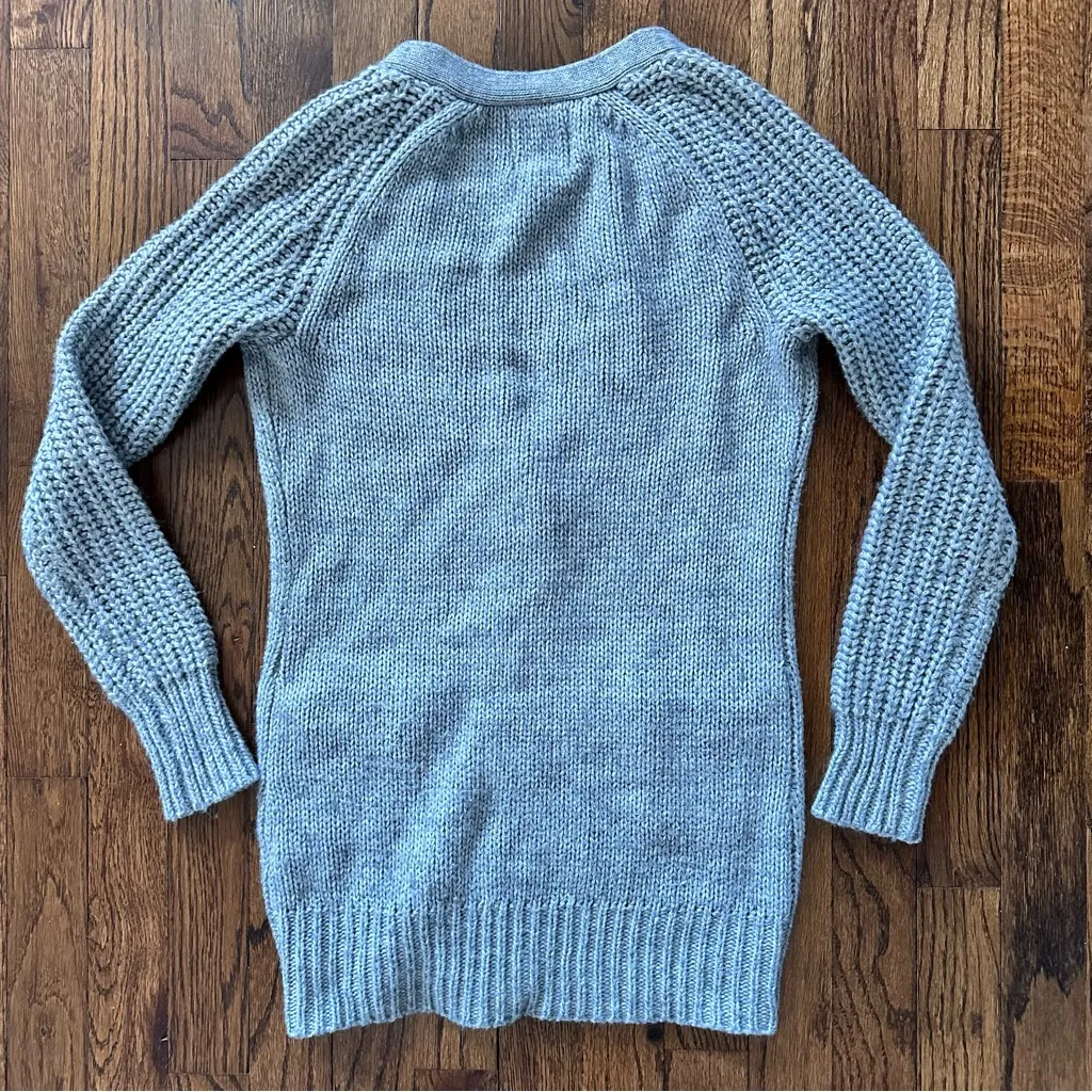 Between Me & You Wool Mix Gray Cardigan Small Button down - Image 8