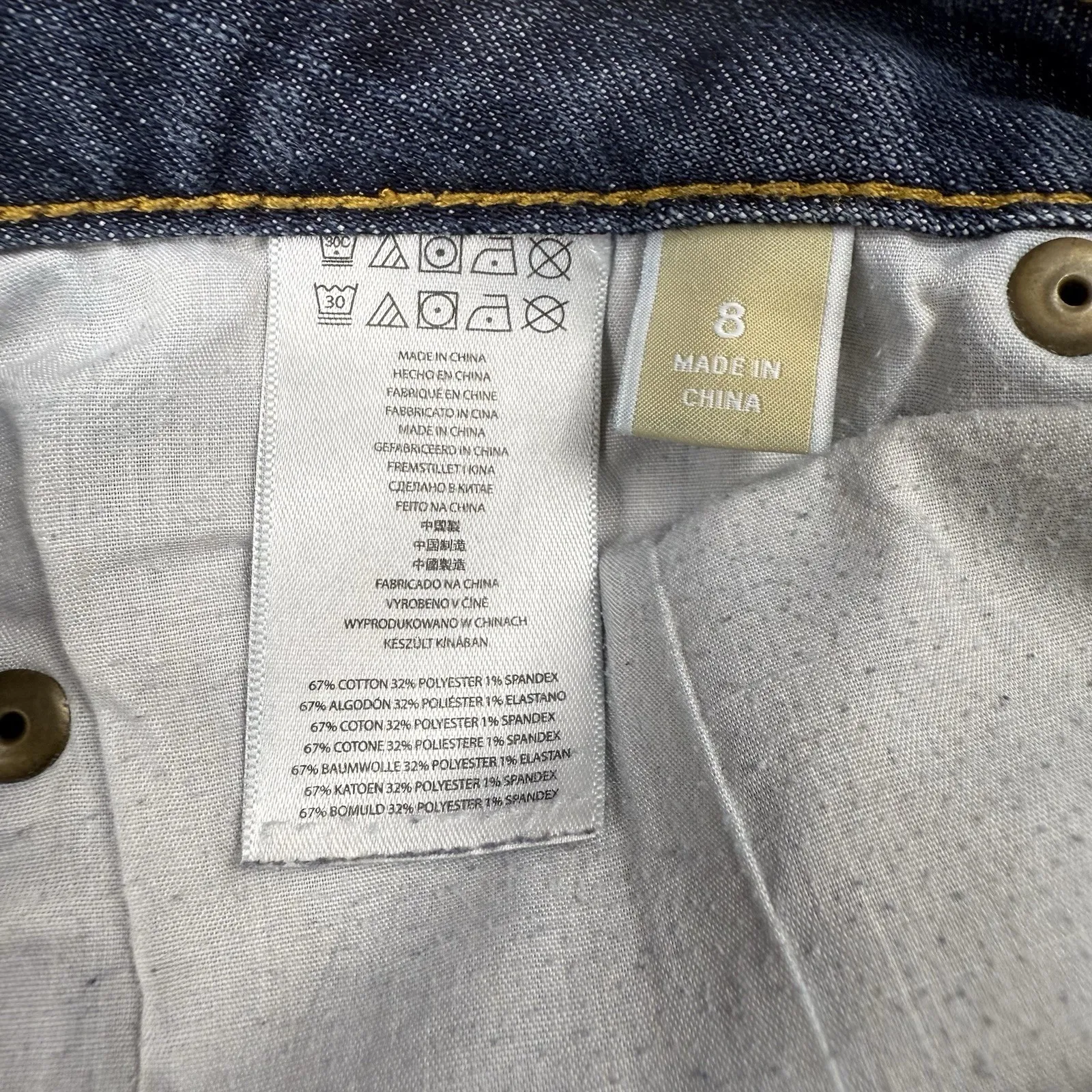 MK Michael Kors Jeans Women's Size 8 Mid Rise Ankle Crop Stretch Dark Wash Blue - Image 6