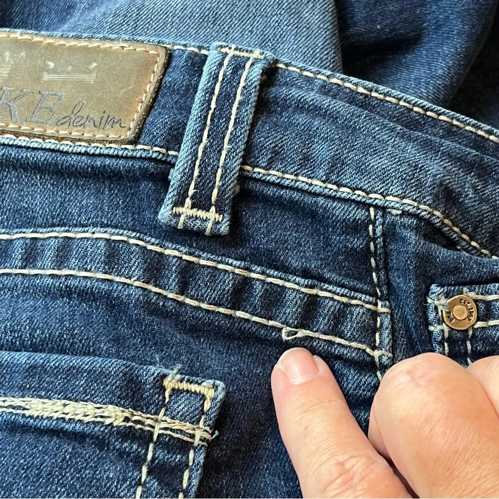 BKE Dakota Boot Cut Stretch‎ Denim Womens Size 29 Regular Blue Jeans Pockets - Image 9