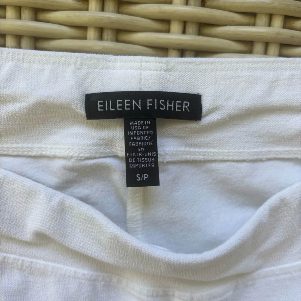 Eileen Fisher White Washable Crepe cropped Pant small petite workwear athleisure - Image 6