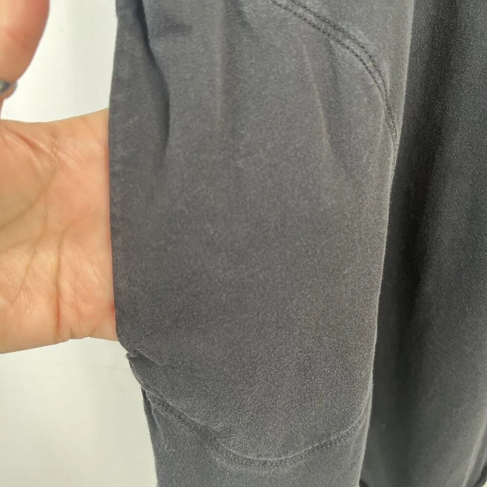 ATM Size S Dress Classic Jersey Striped Sleeve Crew Neck Tee Shirt Mini Pockets Black - Image 7