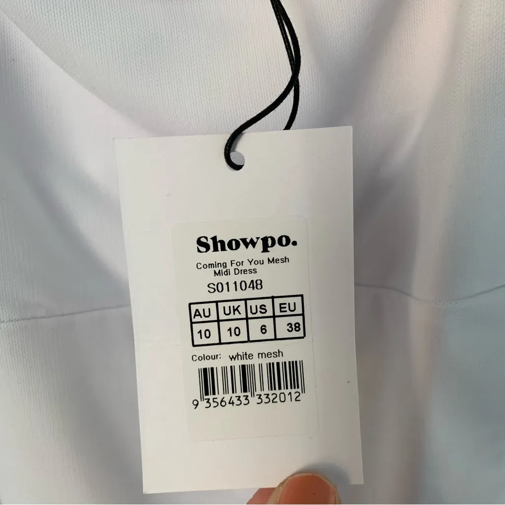 NEW Showpo Coming for You Midi Dress White Size 6 - Image 9