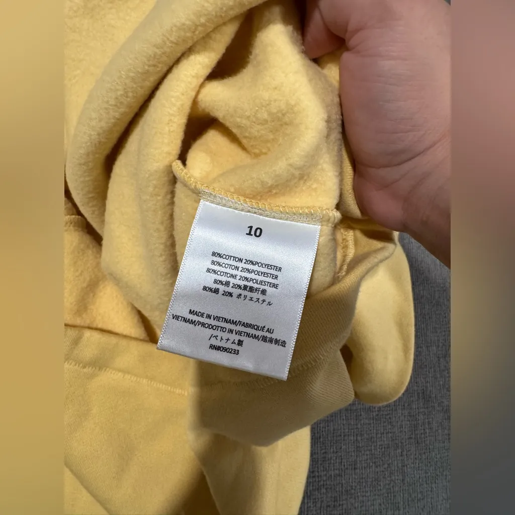 Fear of God Essentials Women's Soft Yellow Hoodie - Image 15