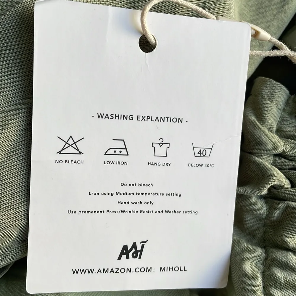 MIHOLL Cutout Halter Neck Tiered Dress Green - Image 10