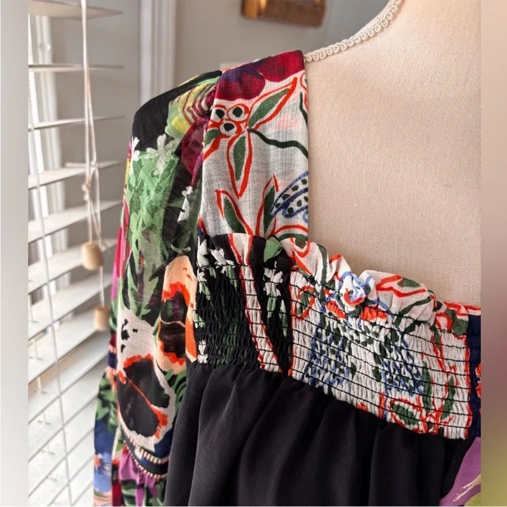 NWT Anthropologie Lil Sire floral tropical bohemian blouse size SP - Image 9