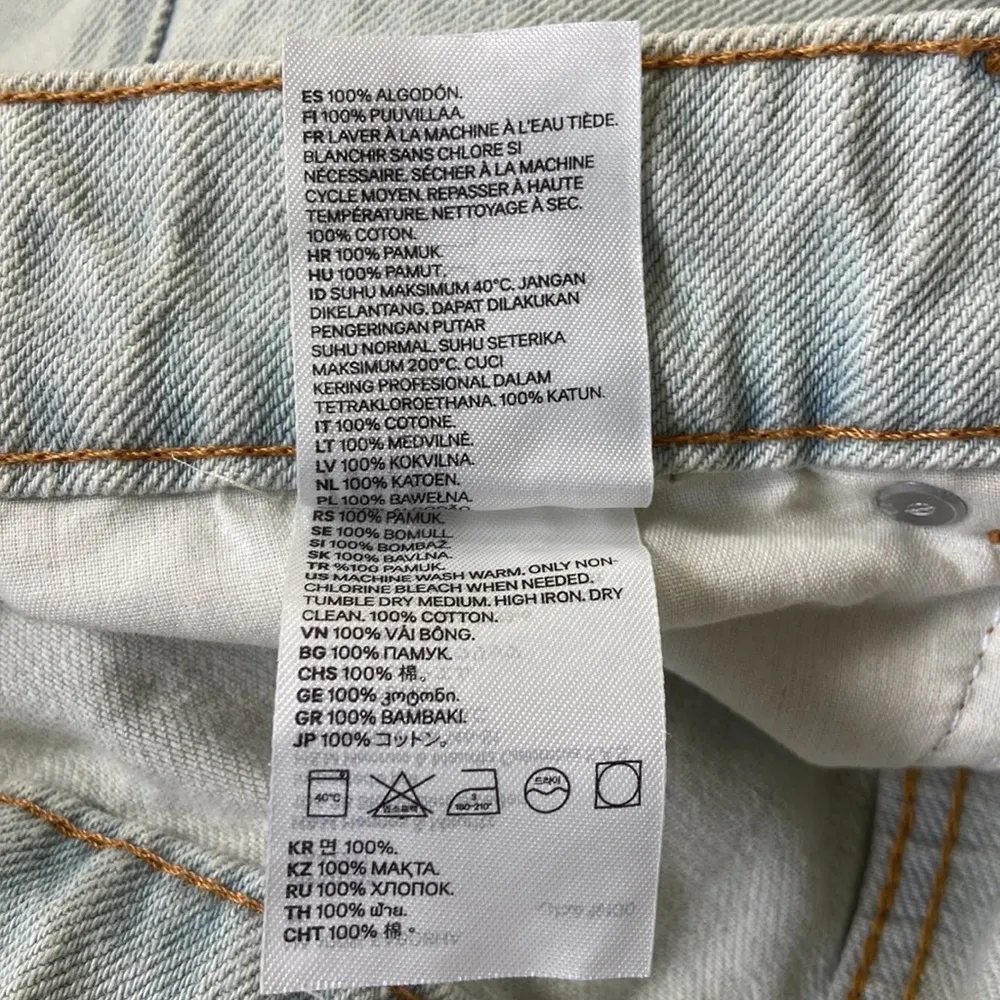 H&M Women’s Light Wash High Waisted Denim Jeans Shorts Size 14 - Image 6