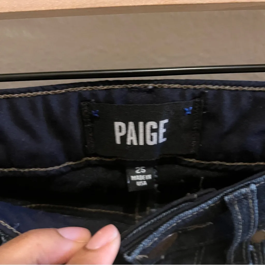 PAIGE Hoxton‎ Ultra Skinny Jean Stretch Dark Wash Denim Size 25 - Image 5