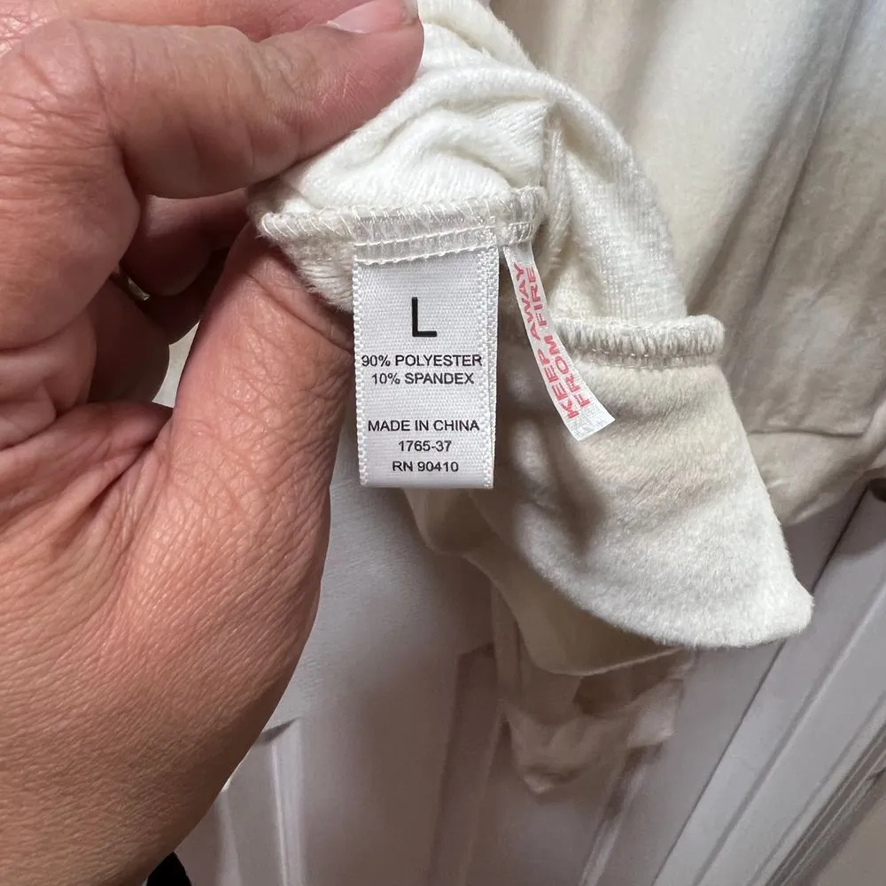 Cozy Tie-Dye Loungewear Set Beige Cream Sweatshirt & Joggers Two-L - Image 11