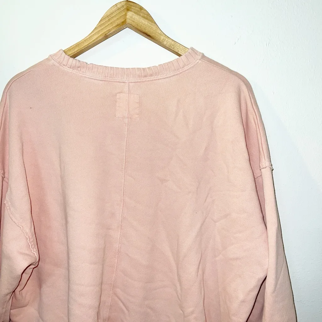 Aerie oversized light pink “after sunset” graphic distressed crewneck - Image 10