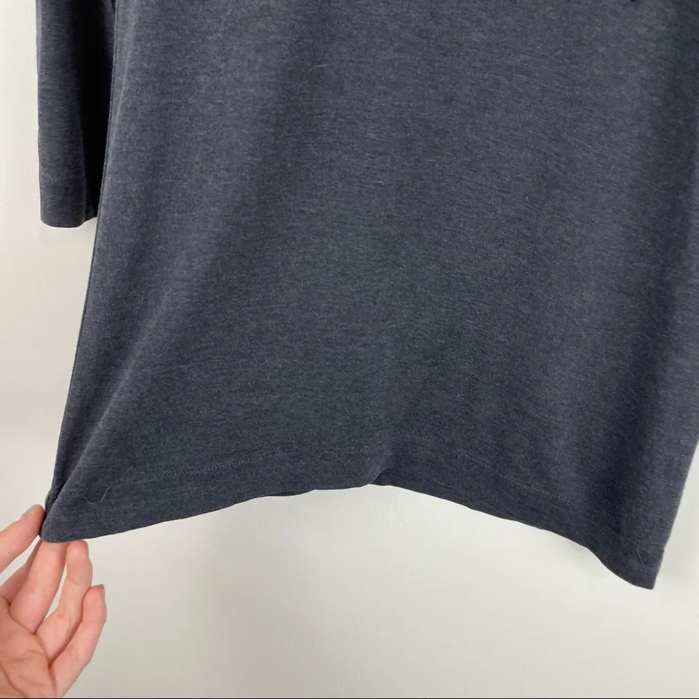 Massimo Dutti Sz Small Silk Cotton Grey Textured Neck Boat Neck Top Sz Small - Image 8