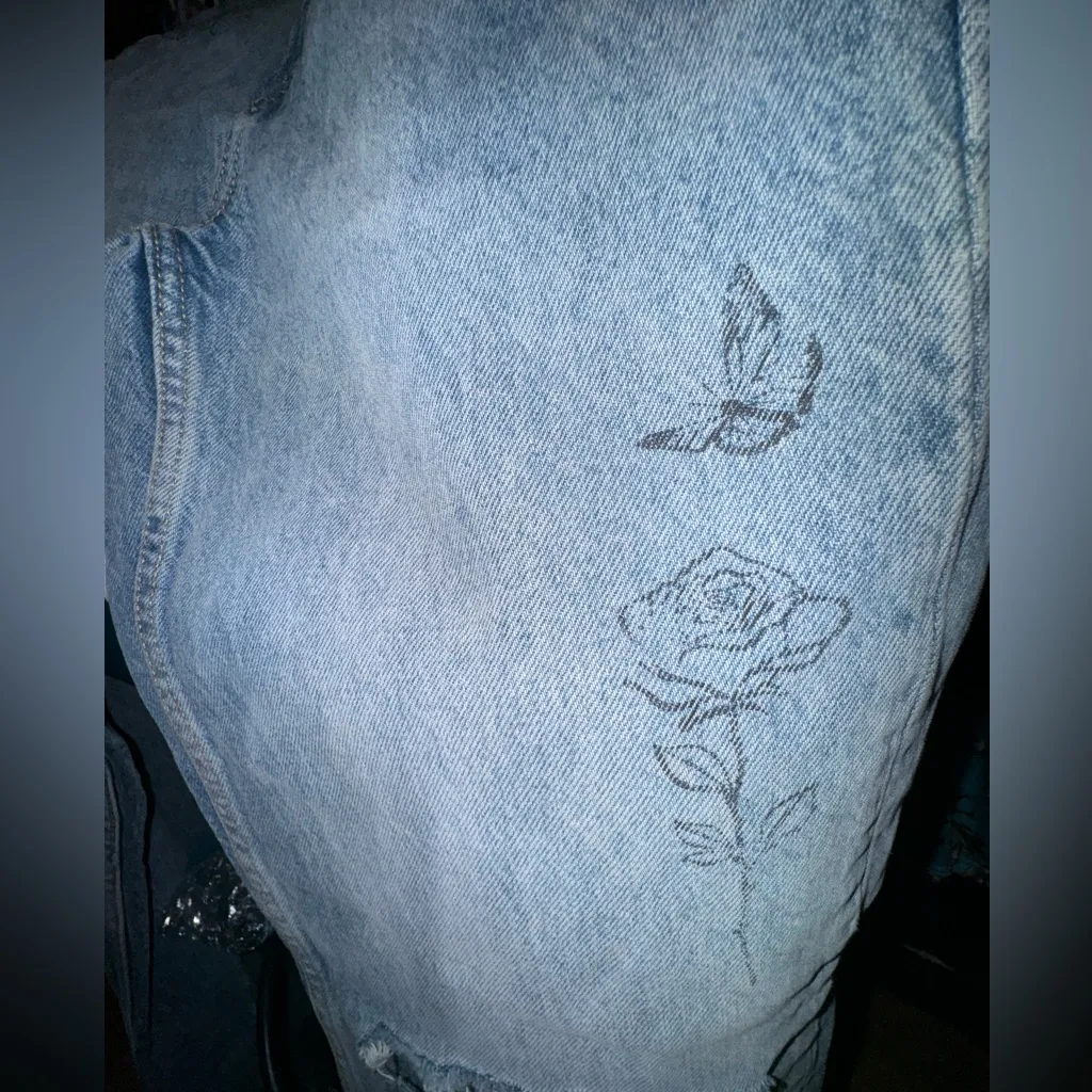 New Arizona Womens Highest Rise Straight Leg Jean size 5 Y2K fashion Skater - Image 4