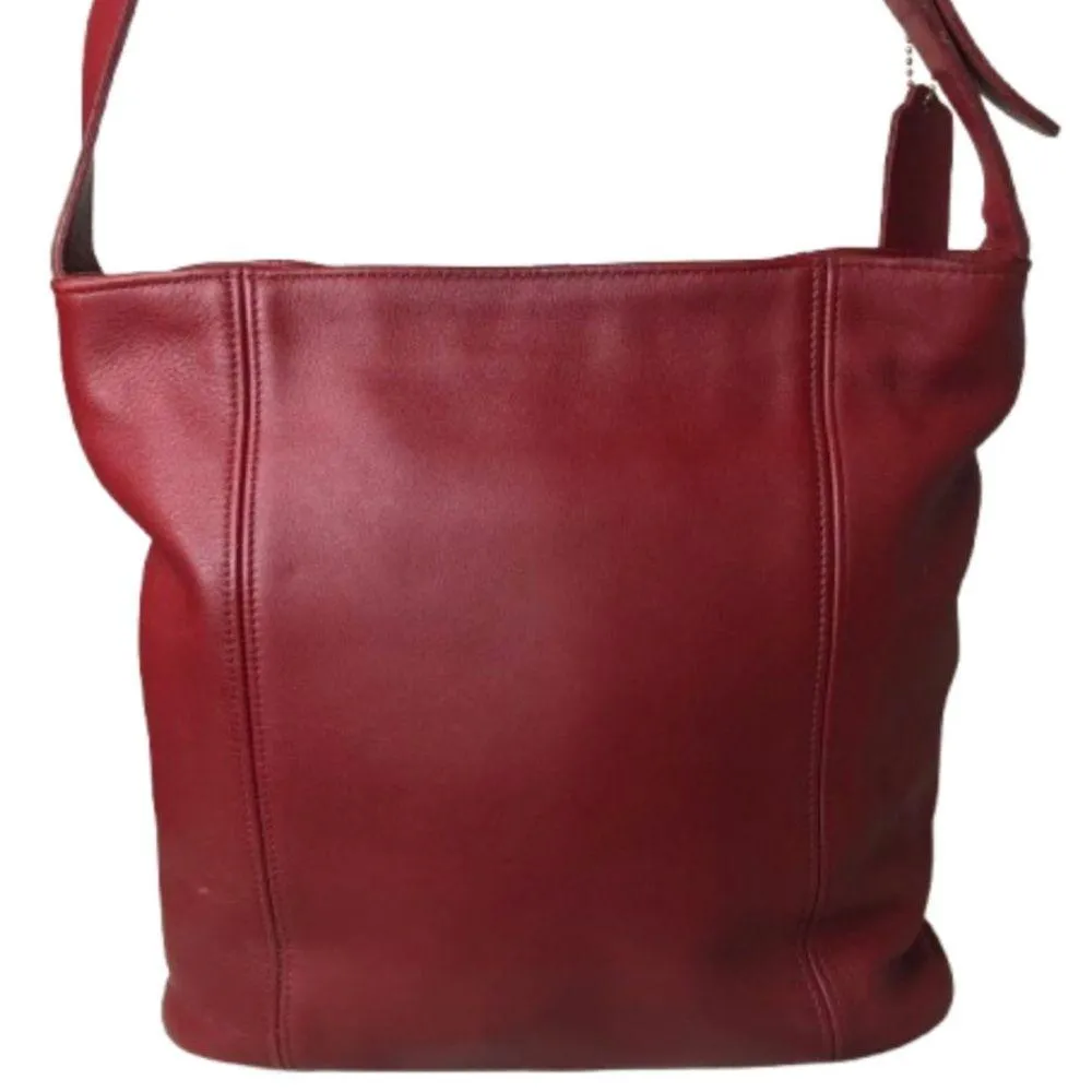 Vintage COACH Erikson Soho Red Glove Tanned Bucket Shoulder Bag USA COA 4169 - Image 10