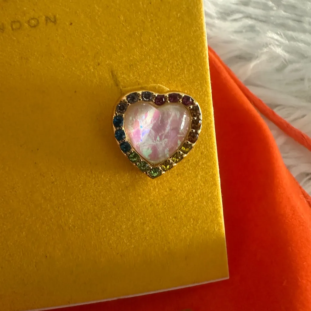 Kurt Keiger Pace‎ Crystal Opal Heart Earrings - Image 4