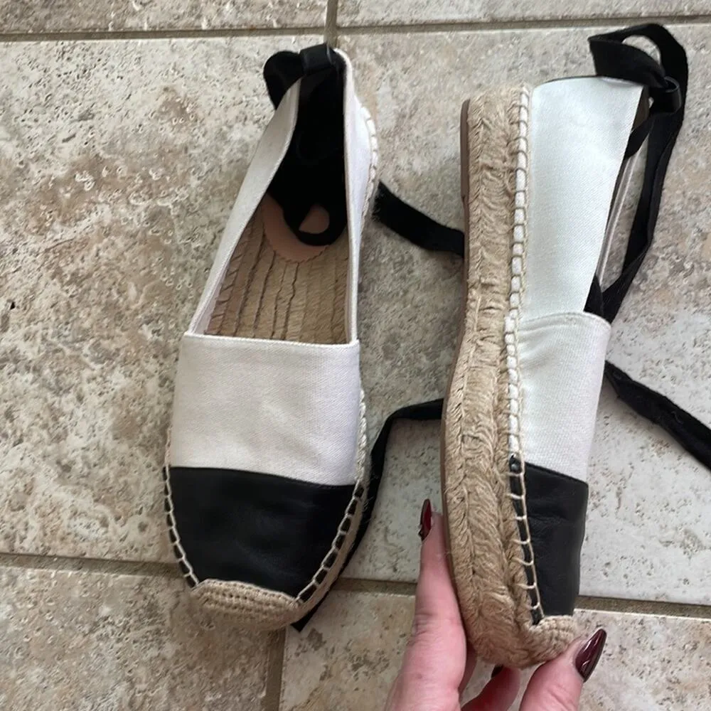 J.CREW Canvas Espadrille Flats with Leather Cap Toe - Image 13