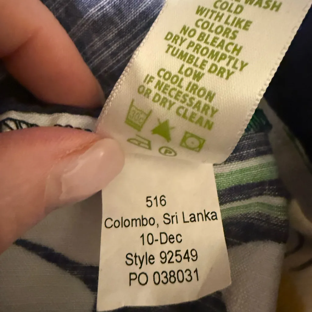 Lilly Pulitzer Daisy Floral Resort Pants Navy Yellow Cotton Size 6 - Image 8