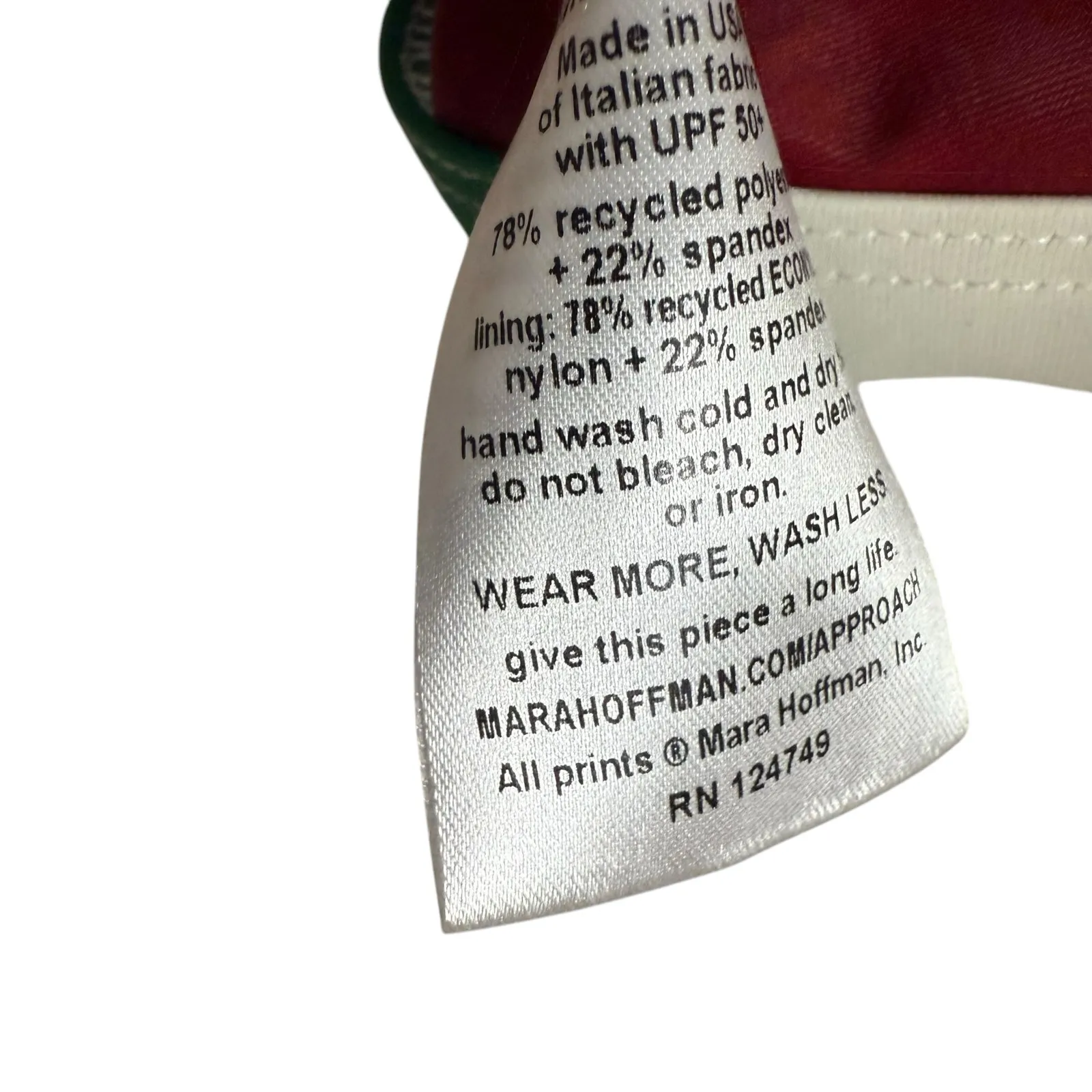 Mara Hoffman Astrid Multicolor UPF 50 Triangle Bikini Swimsuit Top Size Medium - Image 4