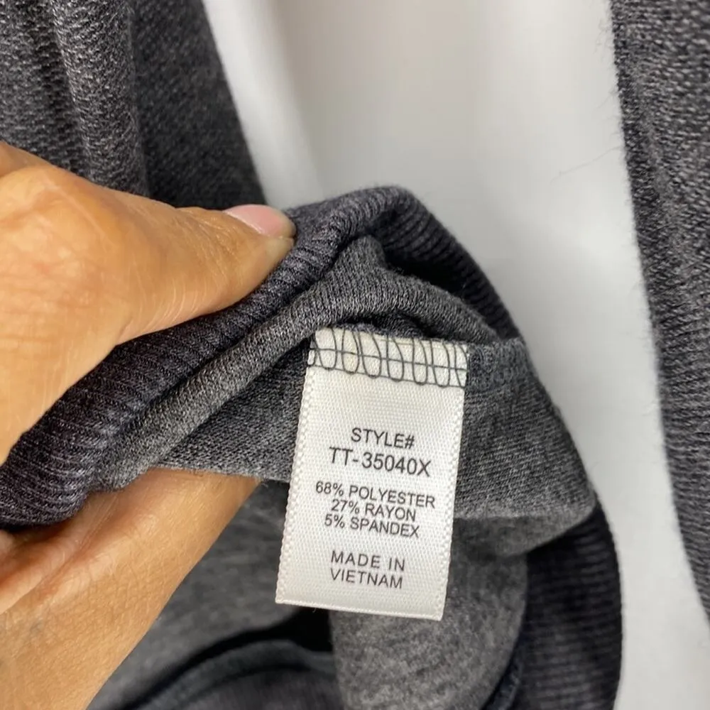Zenana grey wardrobe basic minimalist neutral long sleeve top casual sz 3x - Image 4
