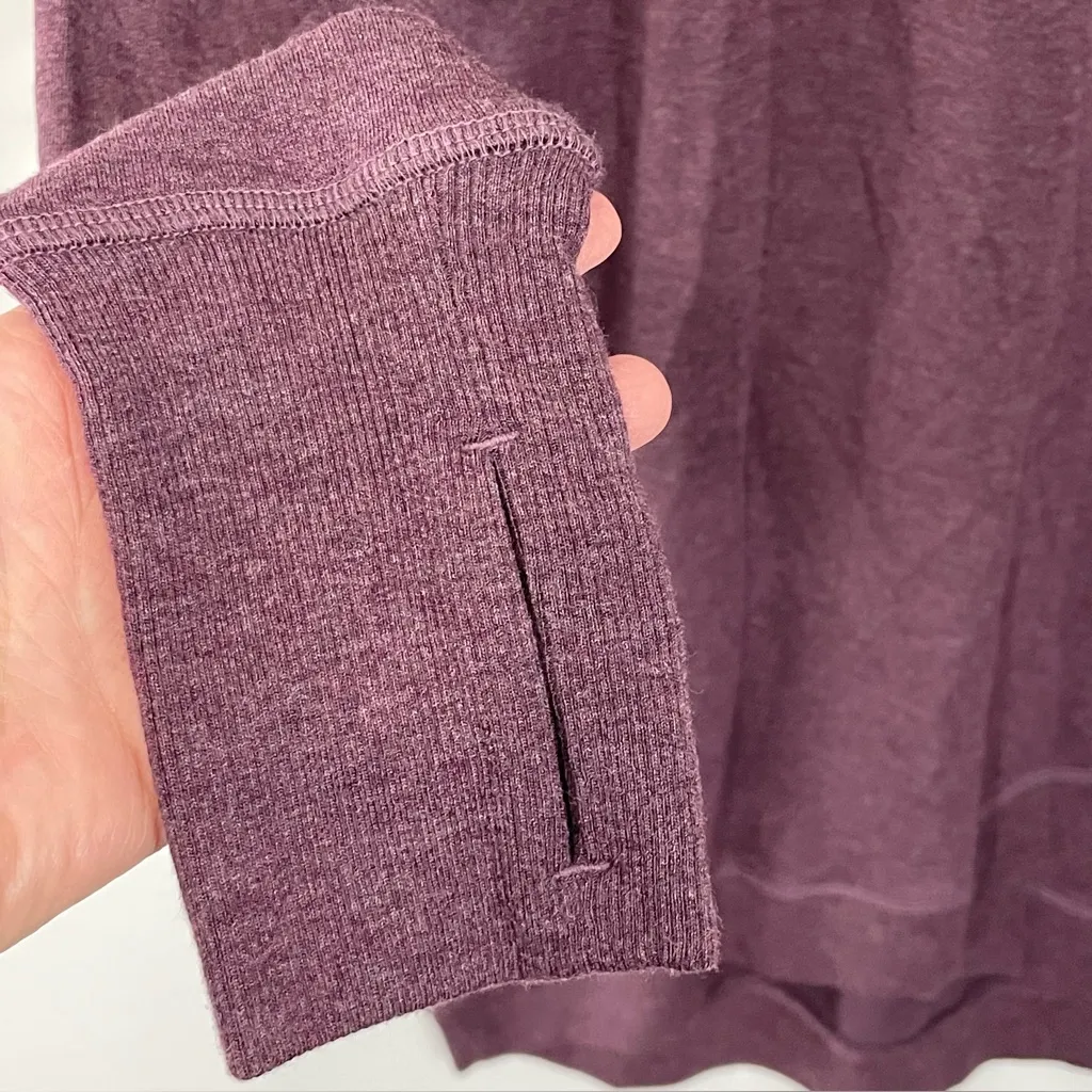 NWT ATHLETA Criss Cross Sweatshirt Dress Purple Plum Size SMALL Modal Mini Dress - Image 7