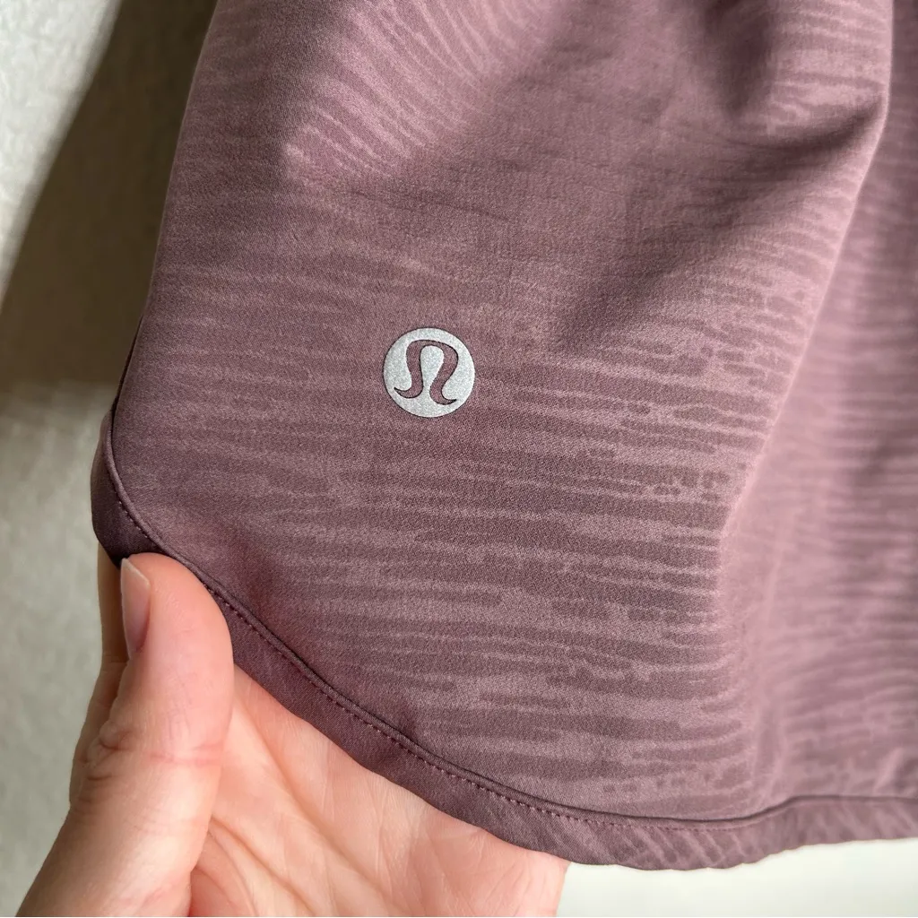 Lululemon Bootcamp Ready Short 3.5" Stride Emboss Cherry Cola 4 - Image 9