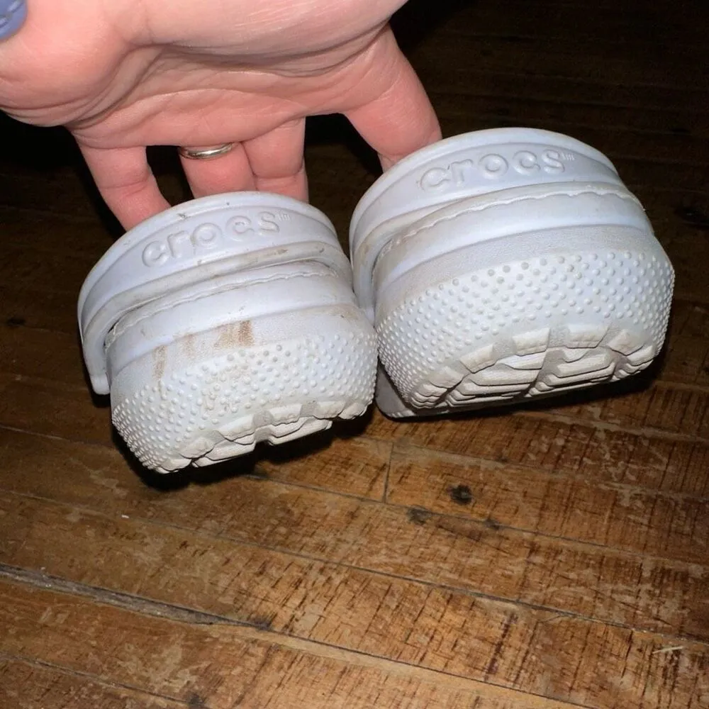 Crocs light blue washable rubber lined W6 orthotic arch support shoes - Image 7