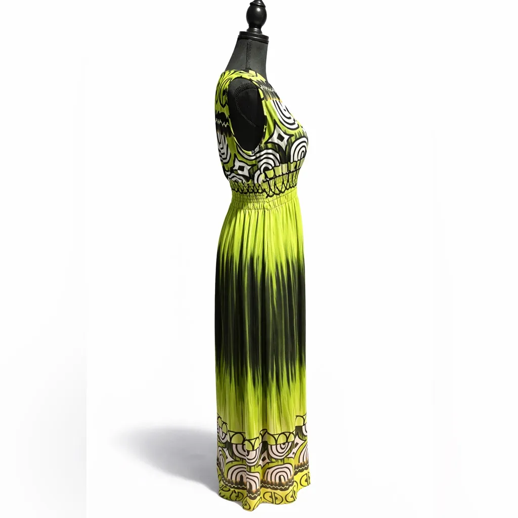 Jon & Anna Green Geometric Maxi Dress L - Image 2