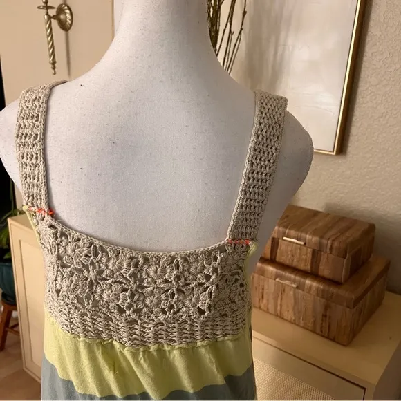 FREE PEOPLE NWT Luca Crochet Stripe Knit Dress/Tunic Size‎ Small - Image 4