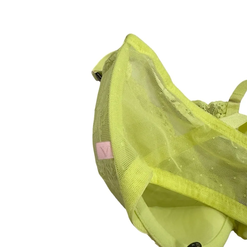 Victoria’s Secret The sexy tee 36DDD Lightly padded Bra Yellow Lace Floral - Image 6