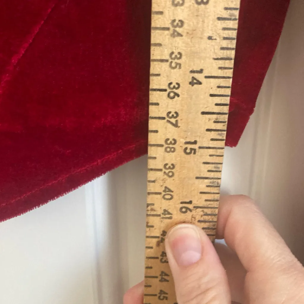 Elodie RED VELVET Corset Style Top SIZE S Womens Scoop Neck Whimsygoth Crop - Image 8