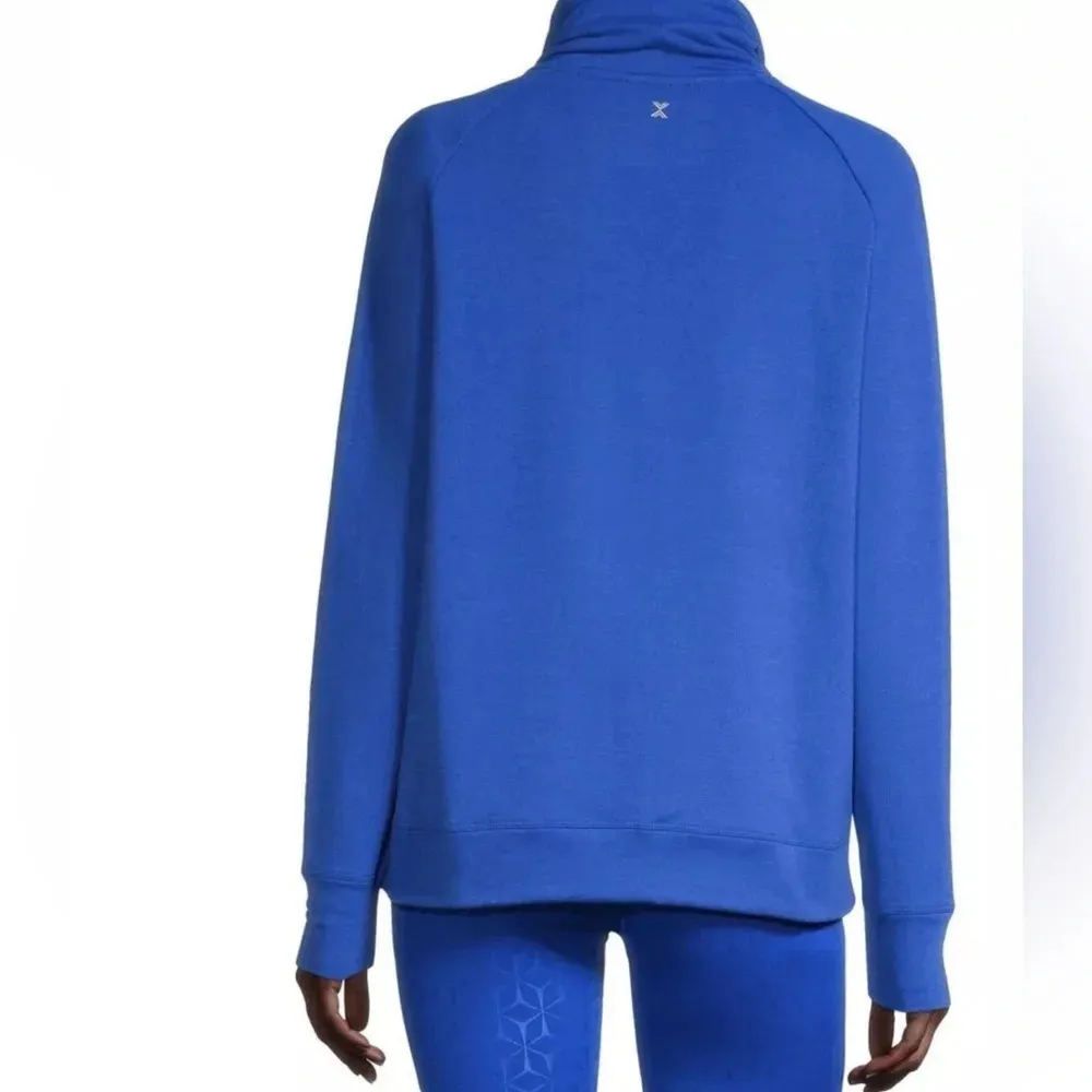 Xersion NWT Funnel Neck Long Sweatshirt Size XXL Racing Blue Msrp$60 25”p2p - Image 3