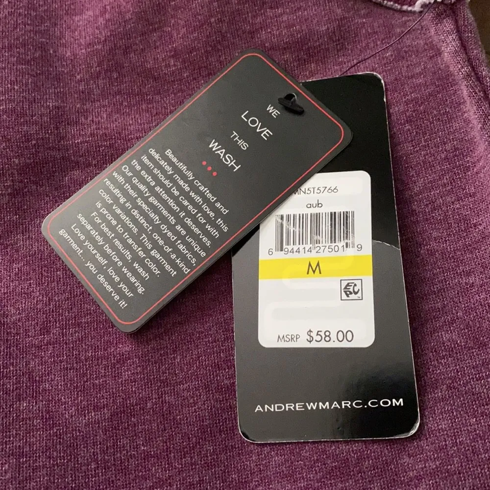 Purple Andrew Marc Turtleneck Pullover Size Medium - Image 5