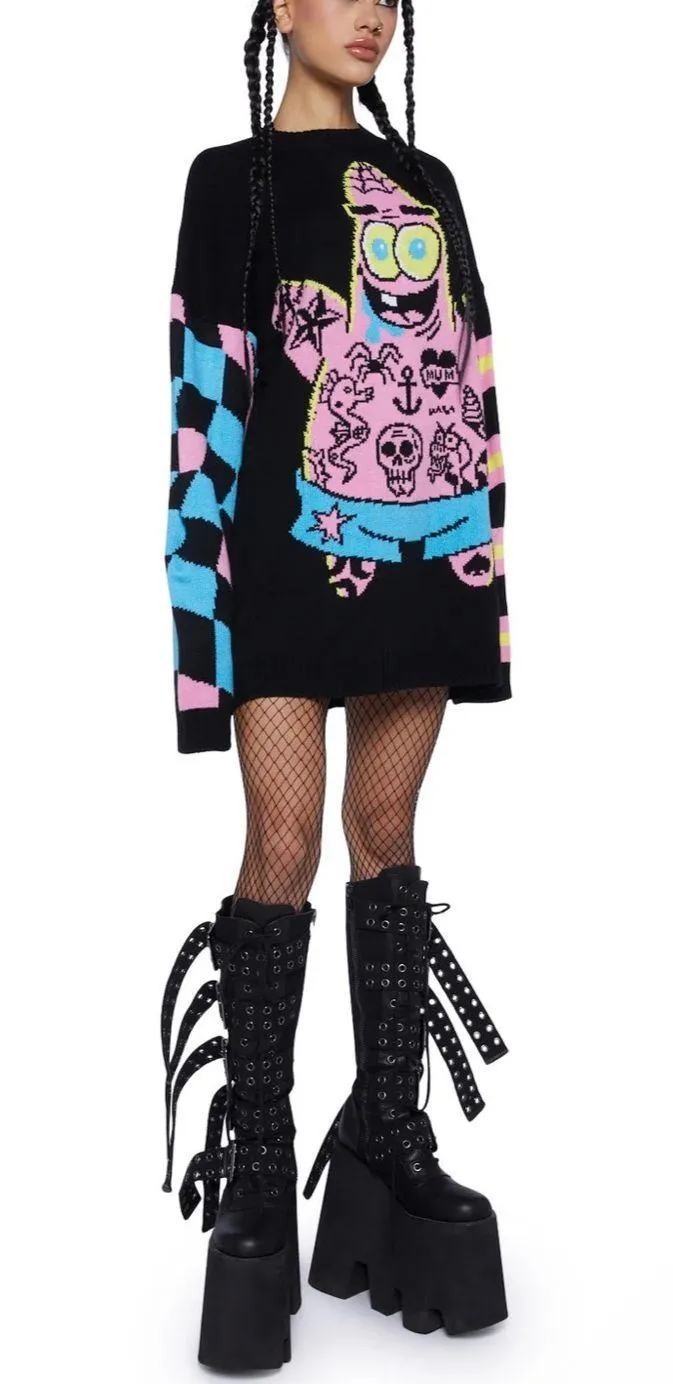 x SpongeBob Rebel Star Intarsia Sweater size XS/S - Image 2