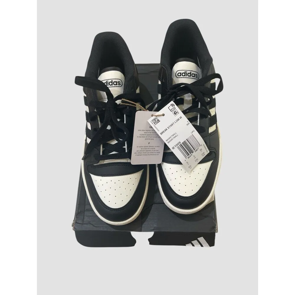 Adidas Women’s Sneakers Shoes Break-start Low Size 6.5 Black & White NIB - Image 2