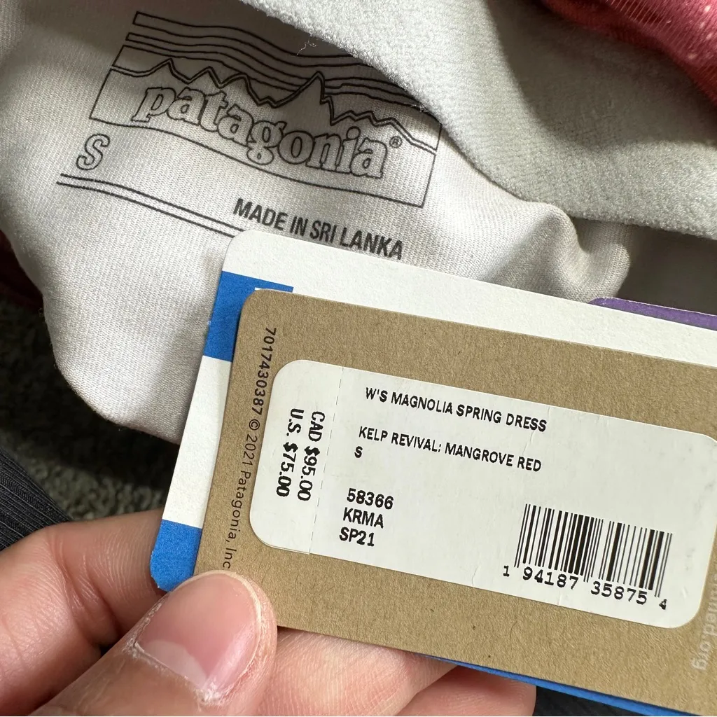 NWT Patagonia Women’s Magnolia Spring Dress Sleeveless Outdoor in Mangrove Red S - Image 10