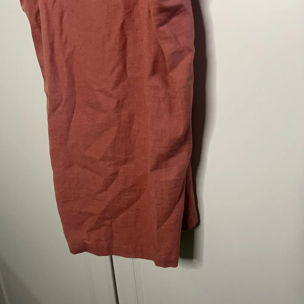 Abercrombie & Fitch 90’s Open Back Linen Blend Mini Dress Large Tall - Image 4