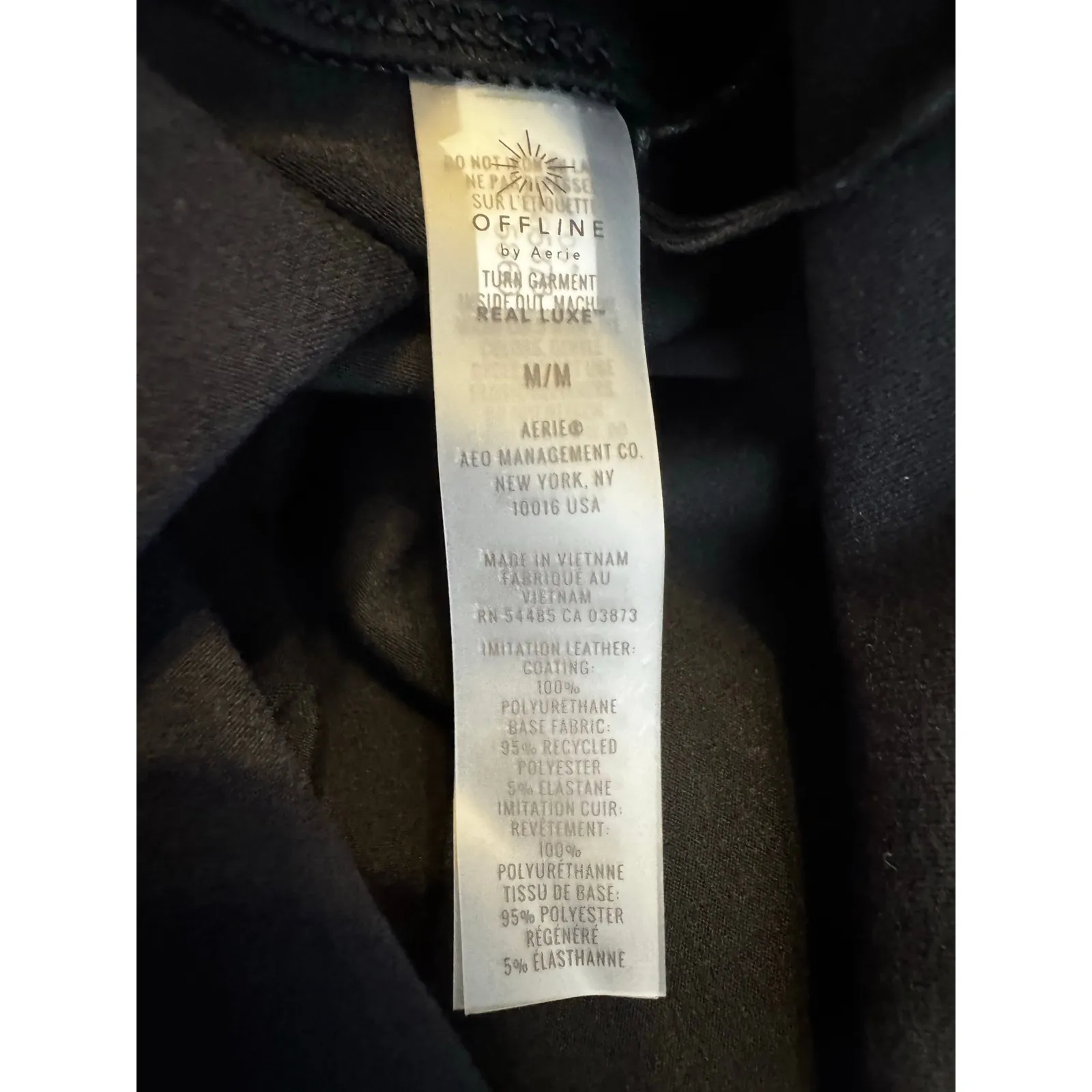 Brand New Offline by Aerie Women's Size Medium Black Faux Leather Leggings - Image 6