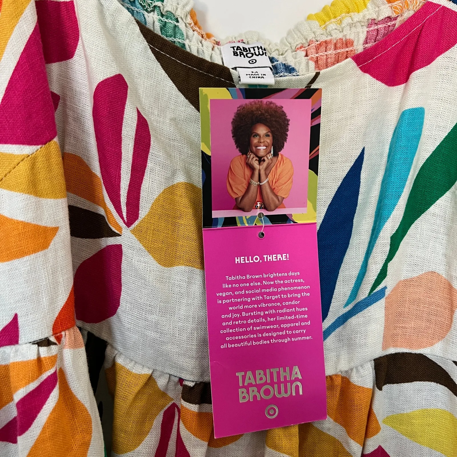 Tabitha Brown for Target Women's Puff Sleeve Mini Dress - Image 6