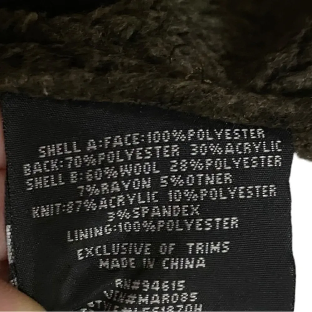 Sam Edelman Faux Suede Wool Blend Brown Shearling Collared Jacket - Large - Image 6