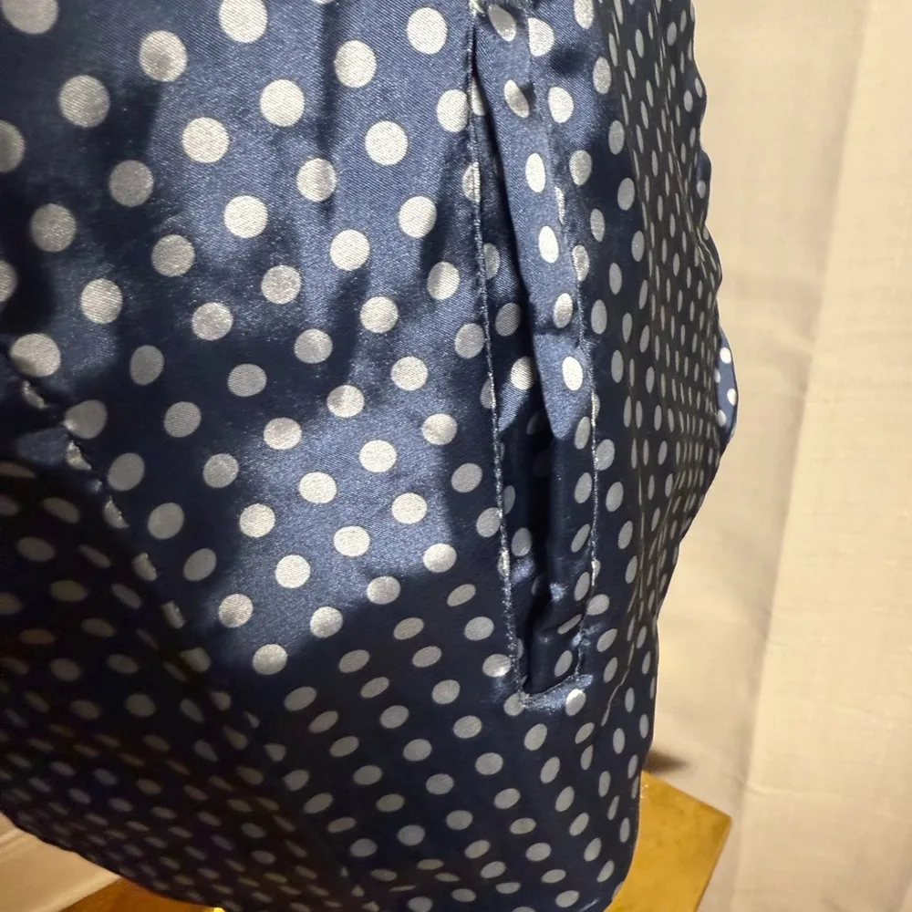 Kensie Blue Reversible Polka Dot Vest - Image 8