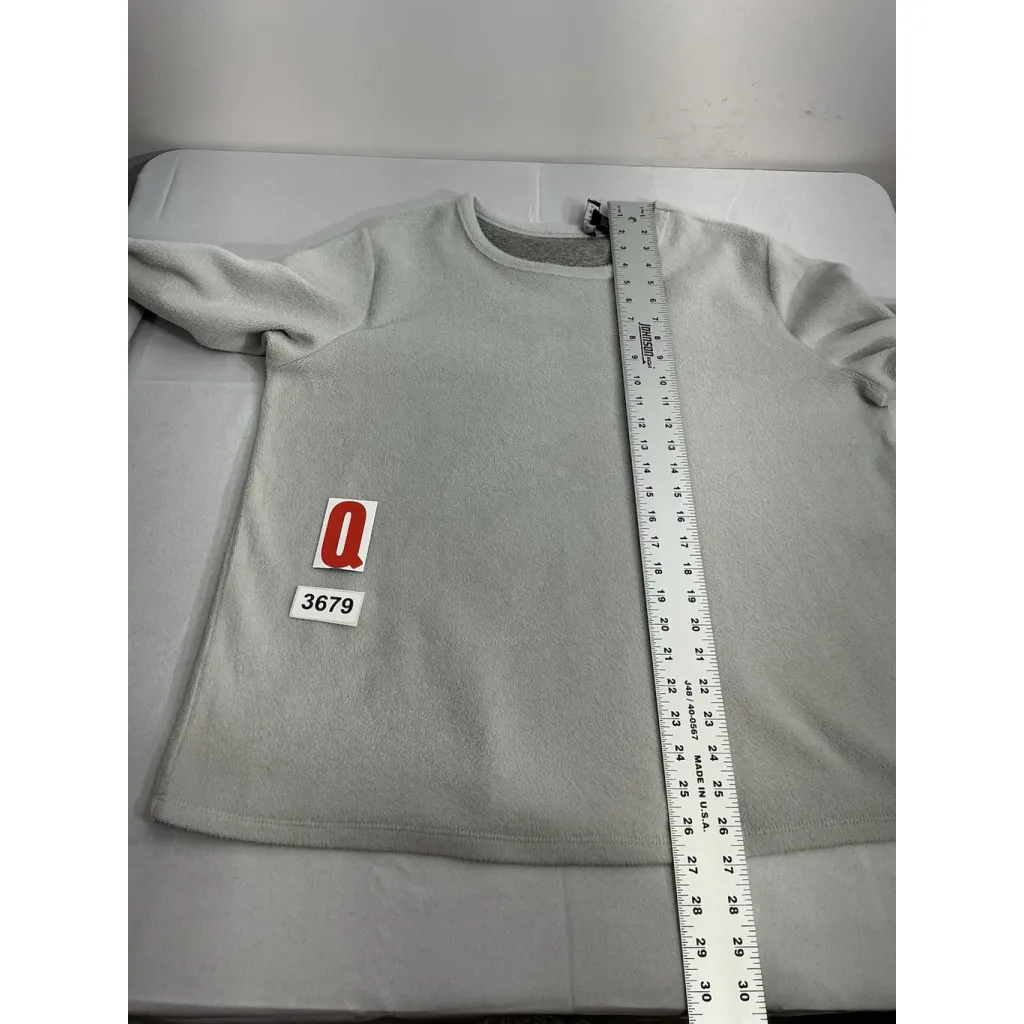 Womans Grace The Perfect Fit XL Gray Pullover Crew Neck Long Sleeve Soft Shirt - Image 6