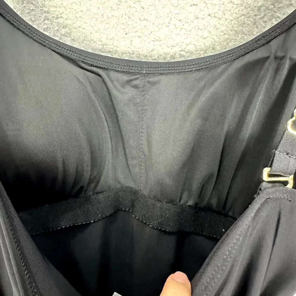 Shapermint Essentials one piece swimsuit Medium Smoothing padded beach vacay‎ Black - Image 4