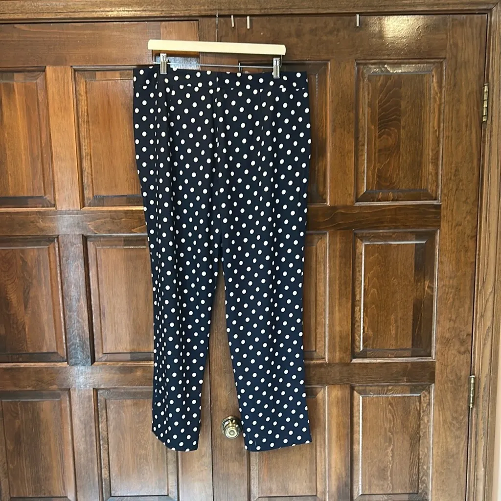 NWT TUCKERNUCK Navy and White Dotted Polka Dots Pants Size XXL READ - Image 2