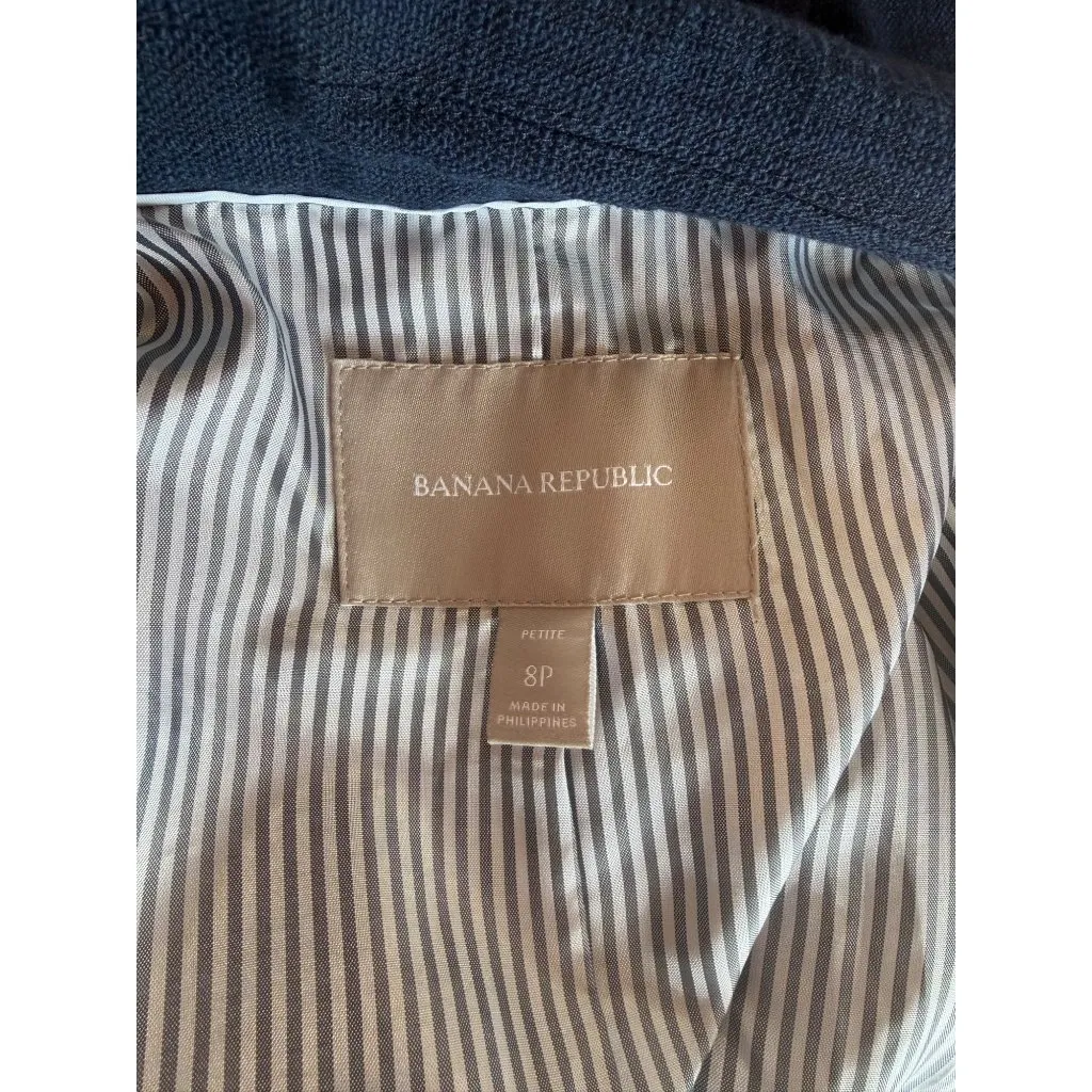 Banana Republic Blue Long Sleeve Button Up Blazer - Image 5