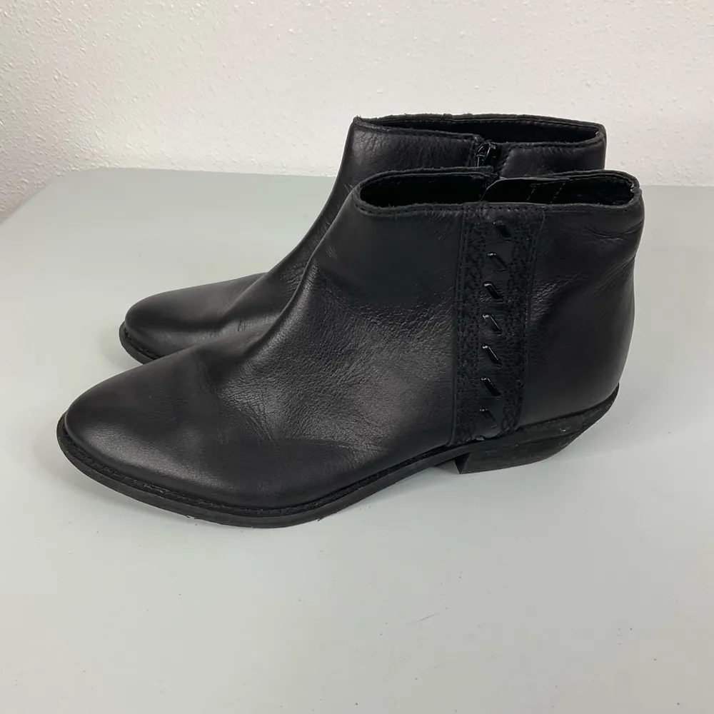 Zodiac Black Leather Ankle Boots Size 8.5 - Image 3